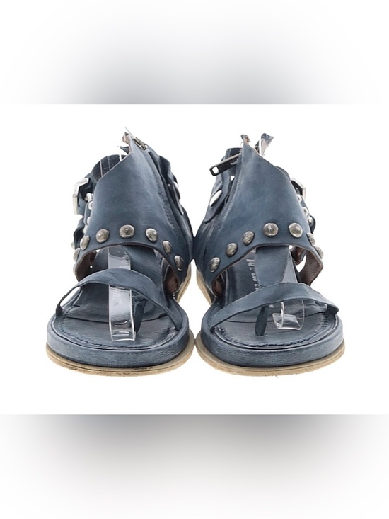 A.S.98 Shoes - AS98 Navy Blue Pacey Gladiator Sandals Size 38 GUC